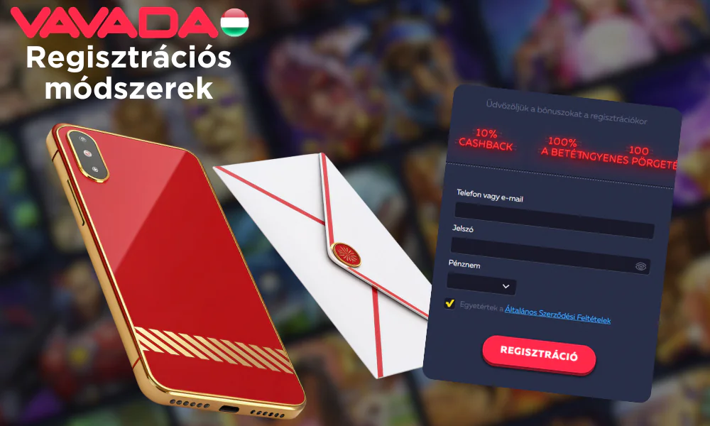 A Vavada kétféleképpen regisztrálhat