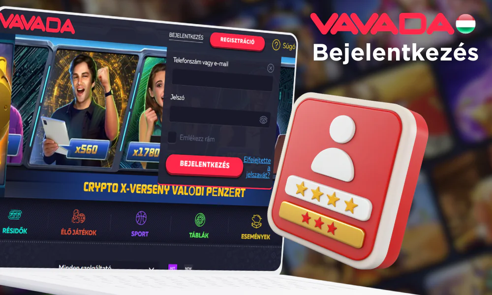 A Vavada kaszinóba való belépés folyamata